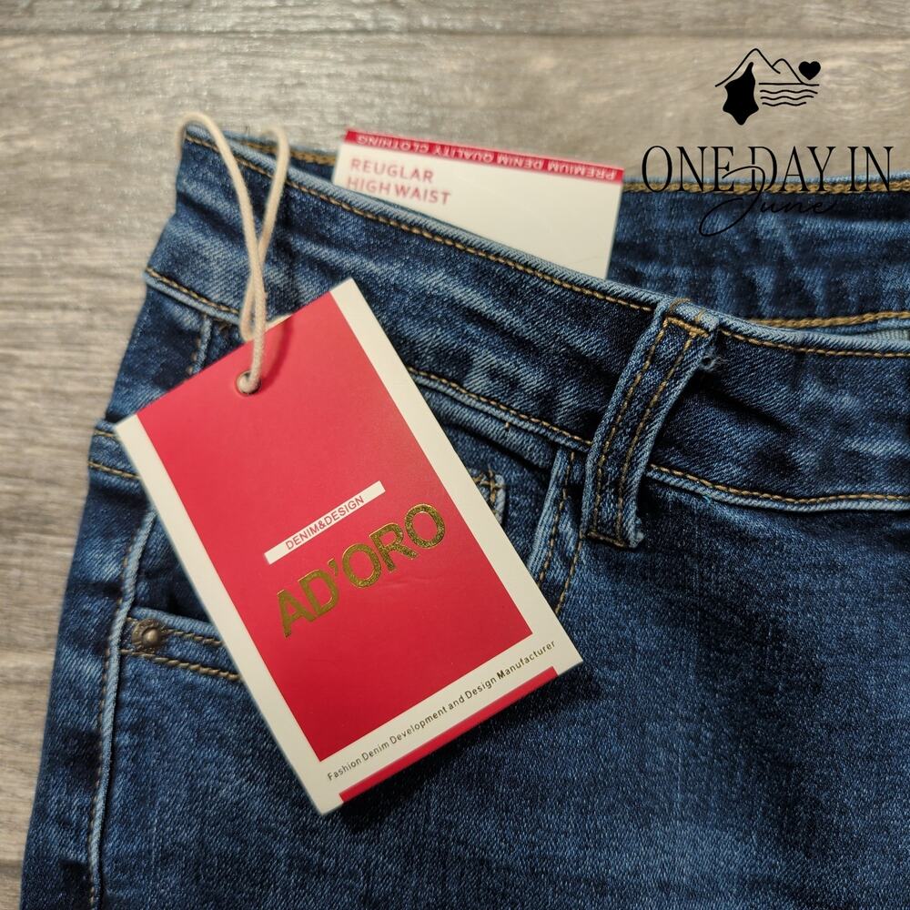 Ad'Oro Skinny Ankle Jeans Size L - Picture 2 of 8